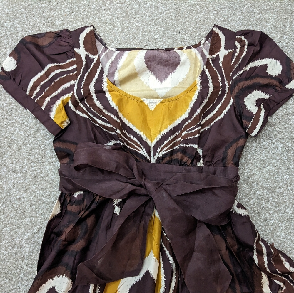 Nadine Abigail Collections pleated silk party dress with sash - Picture 2 of 14